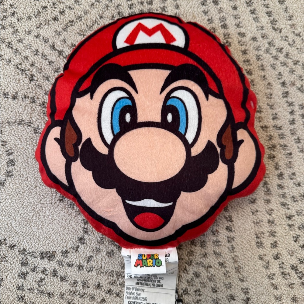 Super Mario Red Plush Pillow